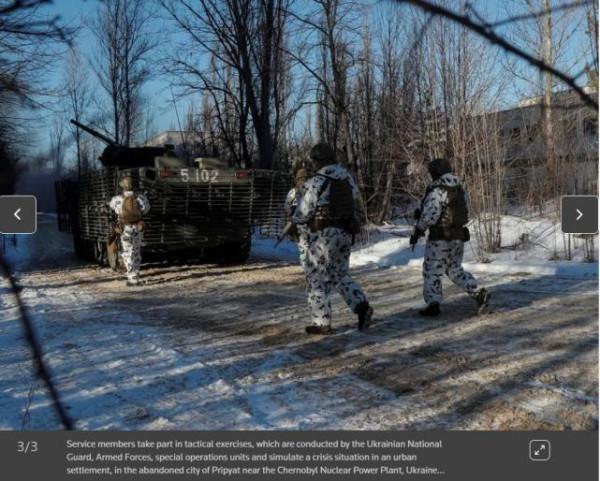 這就不怕輻射？英媒：烏克蘭軍隊開始在切爾諾貝利進行巷戰演練