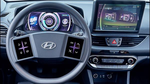 位元斯拉更會玩,現代汽車要在方向盤上裝螢幕,能行得通嗎? 位元斯拉更會玩,現代汽車要在方向盤上裝螢幕,能行得通嗎?