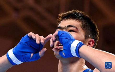全運會-拳擊男子75公斤級：託合塔爾別克·唐拉提汗奪冠