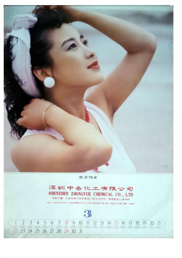懷舊畫，1992年掛曆《銀星》，12名女星你認識多少？