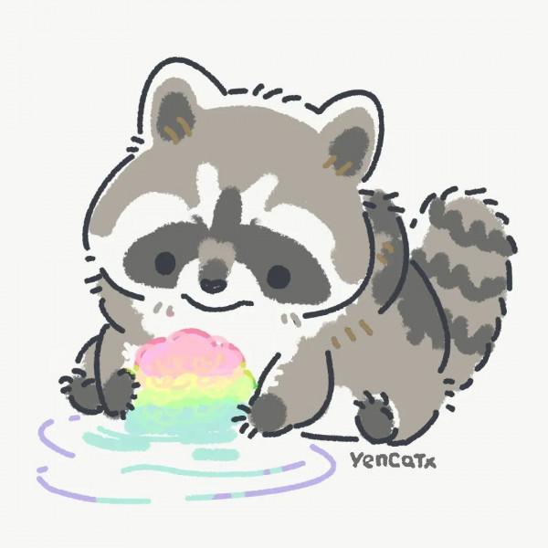 小浣熊超可愛，已經被萌哭了