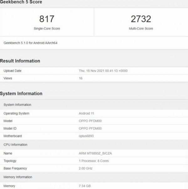 後置攝像頭有驚喜！OPPO Reno7 Pro跑分曝光 搭載天璣1200