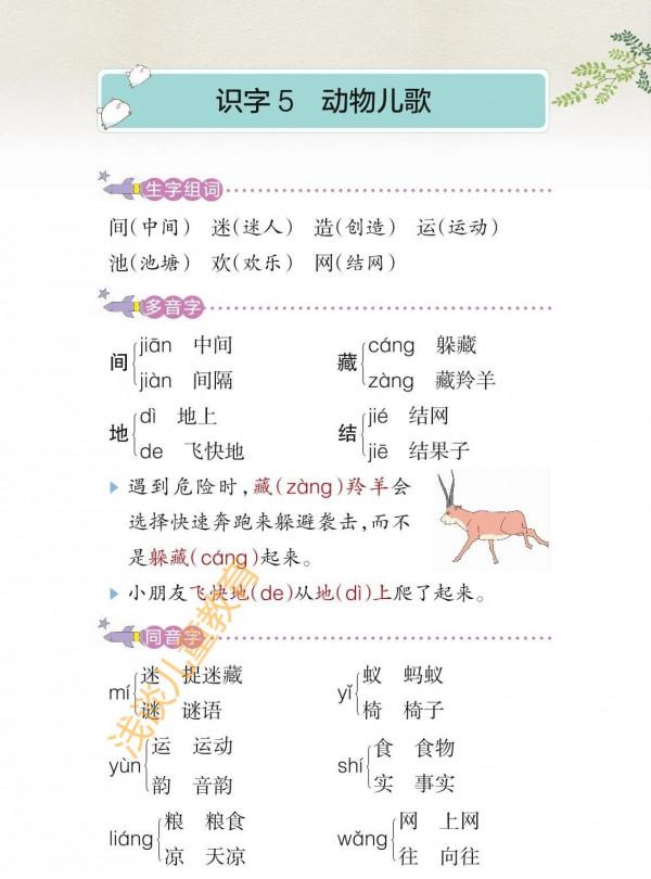 一年級語文下冊，經典課堂筆記，預習必備