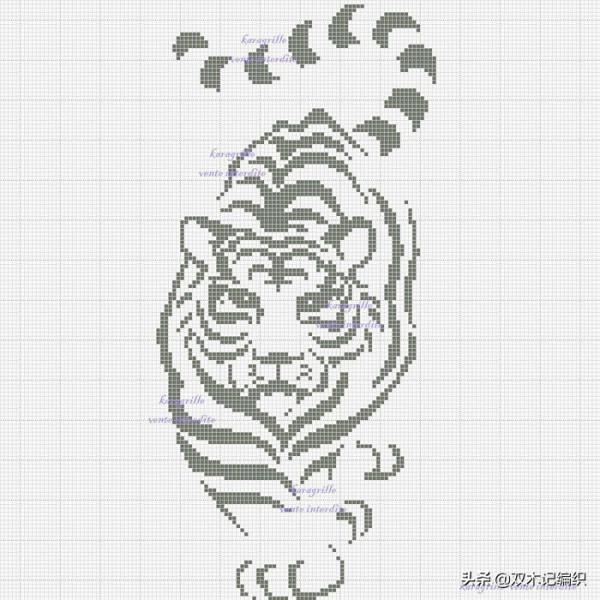 猛虎萌虎 31款老虎主題圖案圖解（2022虎年毛衣圖案集）