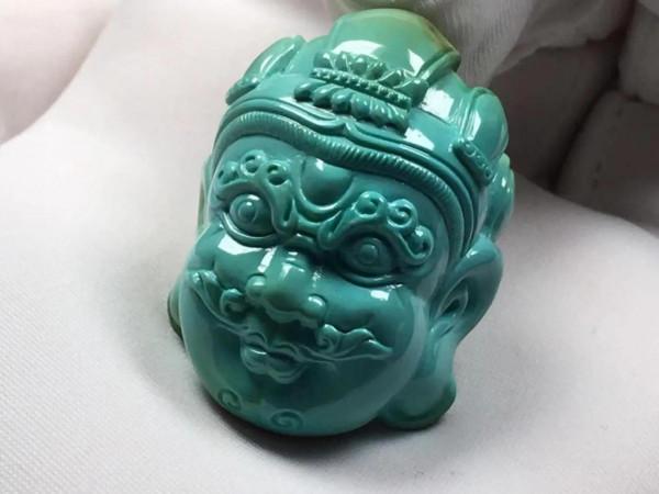 原礦綠松石的立體雕 原礦綠松石的立體雕