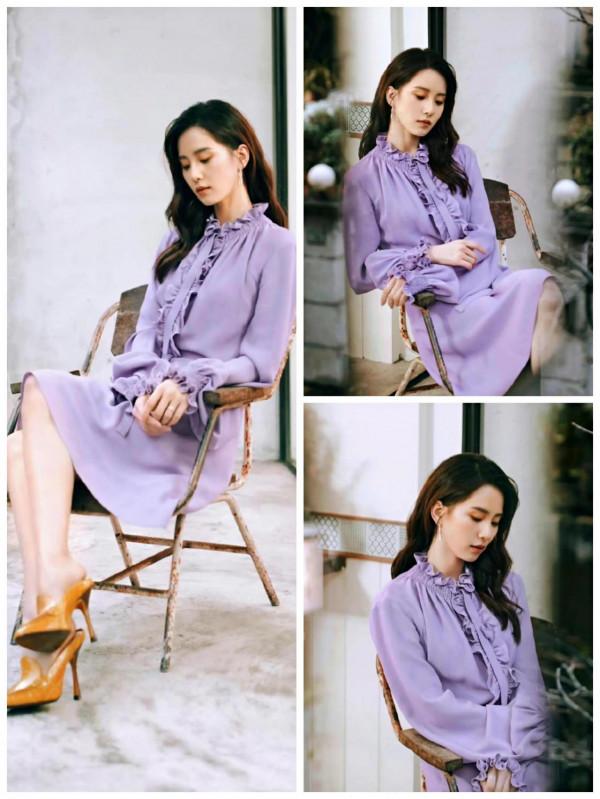 劉詩詩早春造型，定格2022摩登格調，溫柔愜意