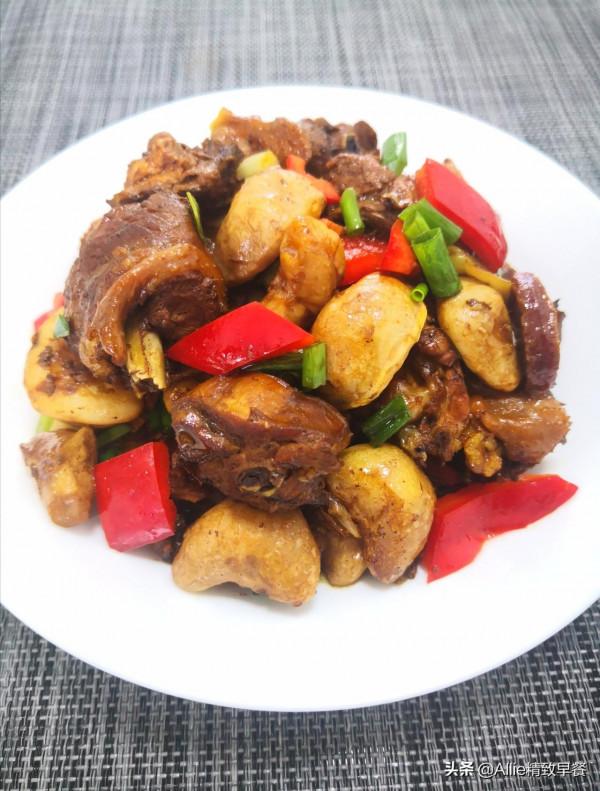 無糖無油的喜餅，適合減脂期做主食，搭配菱角雞，早餐不重樣，贊