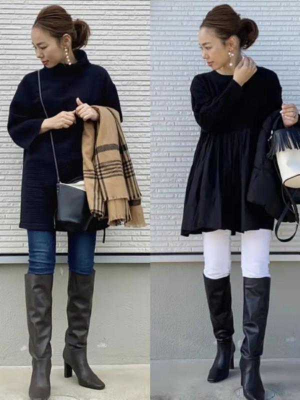 短外套+過膝裙,小腳褲+及膝靴,才是冬季中年矮個子的最佳搭配 短外套+過膝裙,小腳褲+及膝靴,才是冬季中年矮個子的最佳搭配