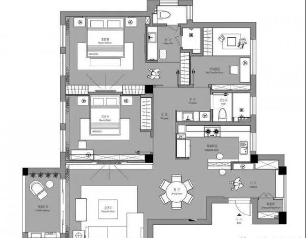 131平高階灰現代輕奢風四居室，高階灰也能成溫馨格調的婚房