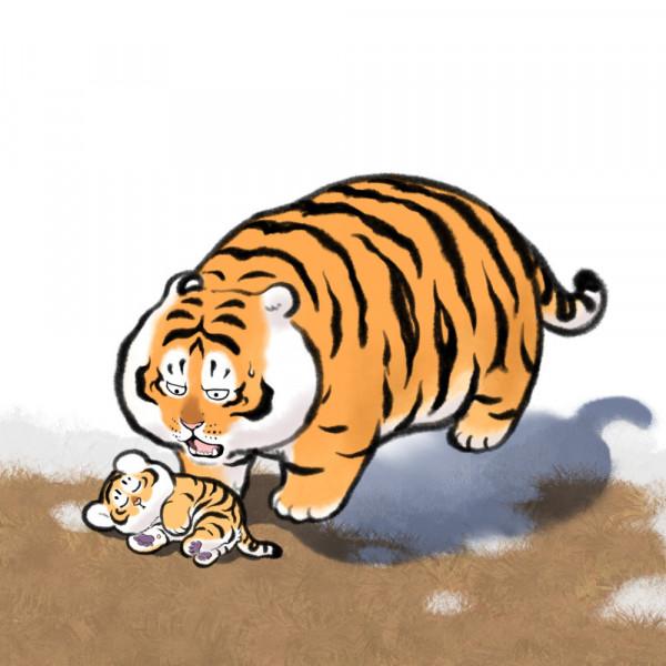 &OpenCurlyDoubleQuote;猛虎&rdquo;變&OpenCurlyDoubleQuote;萌虎&rdquo;，一組萌萌噠的老虎帶娃圖分享