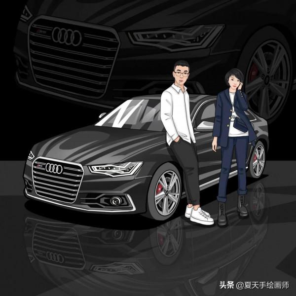 微信手繪汽車漫畫，快來給自己換一款頭像吧