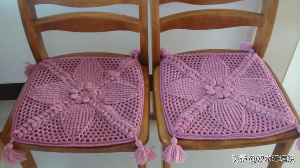 很實用的鉤織四角坐墊，附圖解