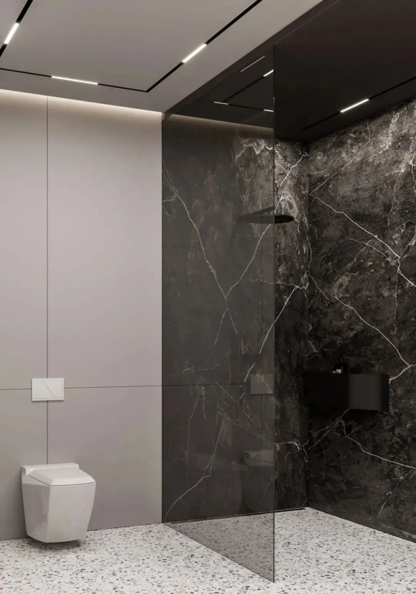 大理石衛生間設計，簡約輕奢