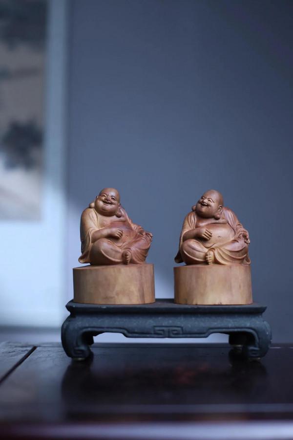 印度小葉紫檀小彌勒｜清刀制