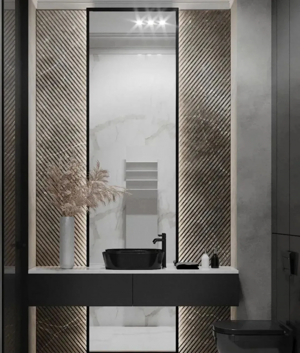 大理石衛生間設計，簡約輕奢