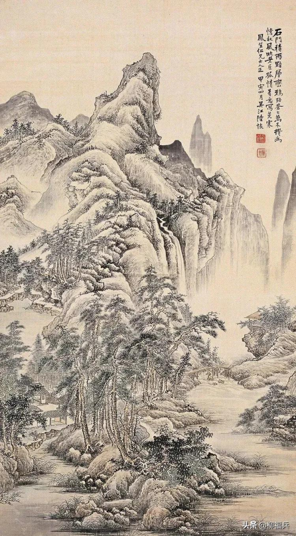 三十幅名家山水中堂，太養眼了