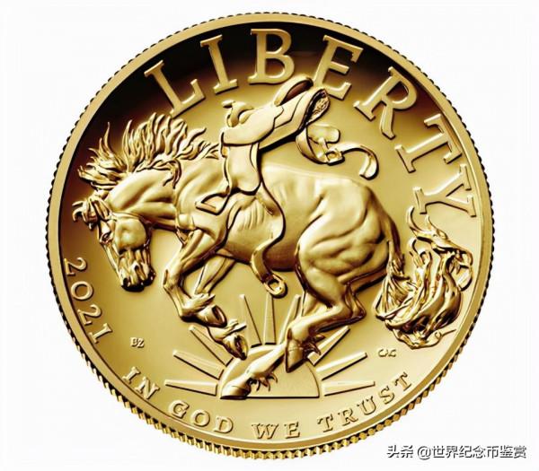 美國自由 2021 年高浮雕金幣