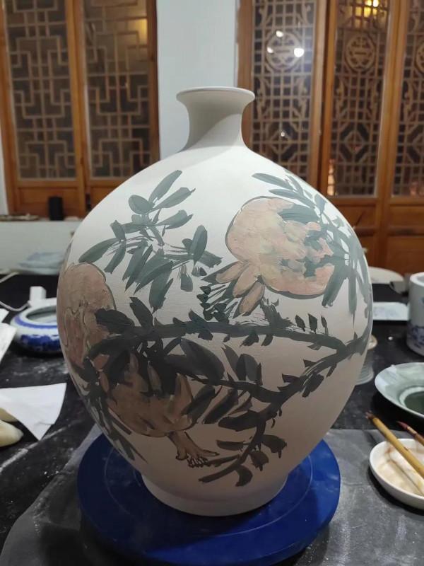 大寫意不在宣紙上也一樣美—-畫家曹長春作品欣賞