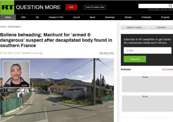 法國小城發生謀殺案:一男子被“被斬首並挖出內臟”,現場“到處都是血” 法國小城發生謀殺案:一男子被“被斬首並挖出內臟”,現場“到處都是血”