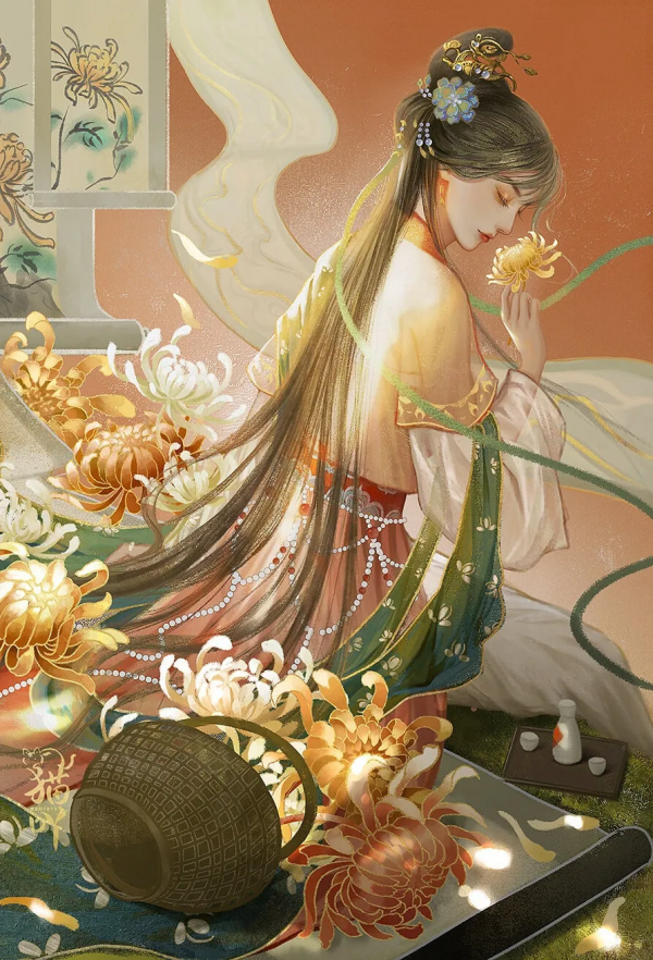 古風動漫頭像，把思念揉碎灑向夜空，便有了滿天繁星