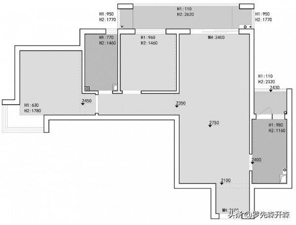 89㎡暗色主義裡隱藏的結構和意義；給空間一絲沉穩的氣息