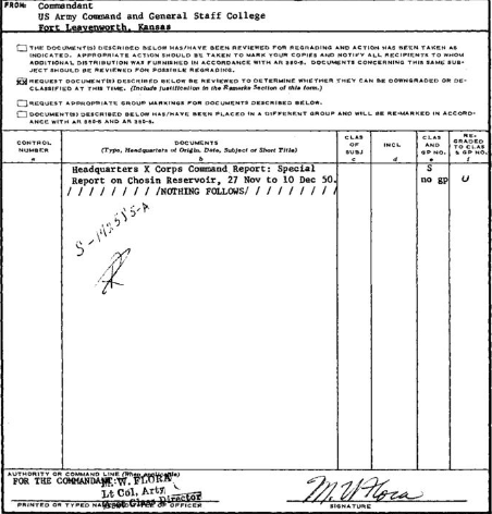 美軍報告總結九兵團在長津湖戰役指揮存在的失誤 未集中兵力居首