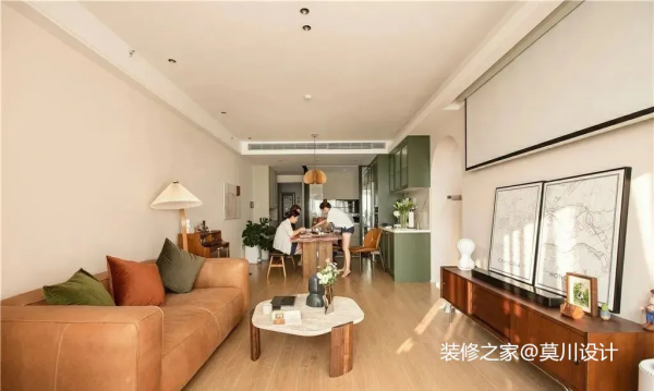 107㎡度假風三居室,暖橘色+復古綠,享受優雅又慵懶的生活 107㎡度假風三居室,暖橘色+復古綠,享受優雅又慵懶的生活