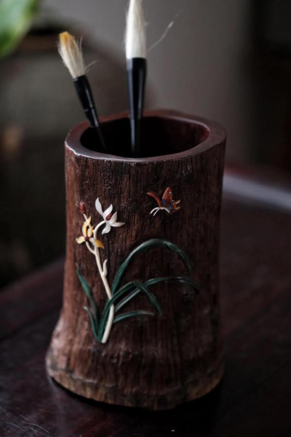 印度小葉紫檀 | 筆筒