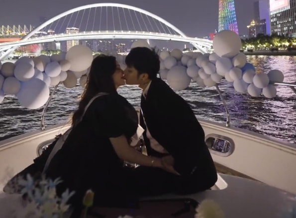 小豬兜兒終於求婚，遊艇、無人機儀式感滿滿，卻被調侃慢了一步