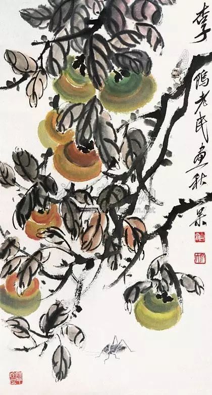 歲歲年年，“柿柿如意”丨國畫柿子