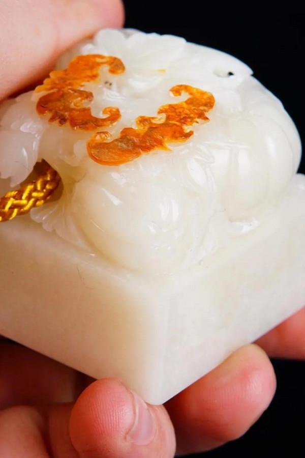 稀有的壽山汶洋石正方印璽