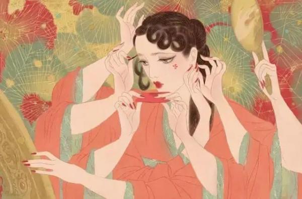 80後清華才女，把“詞牌名”畫成古風美人，每一張都忍不住儲存