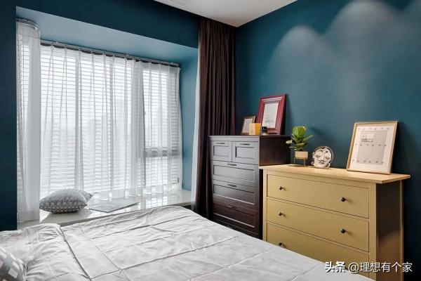 85平的美式輕奢獨特的風格，大膽的配色碰撞出華麗優雅的高階感