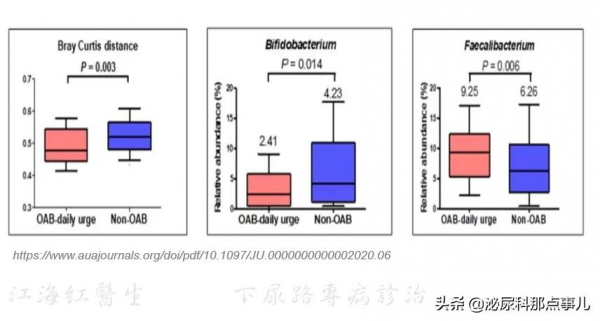 AUA2021年會專題｜膀胱過度活動與腸道菌群關係及膀胱過度活動加重的獨立預測因子