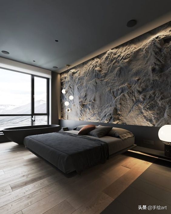 充滿燈光藝術的牆面