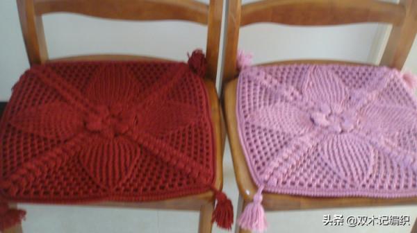 很實用的鉤織四角坐墊，附圖解