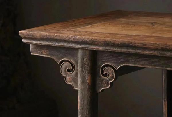 高束腰畫案，樸雅捲雲紋畫案，高束腰香桌