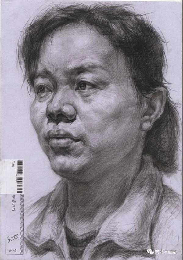 2022屆安徽省美術統考一模~素描高分卷