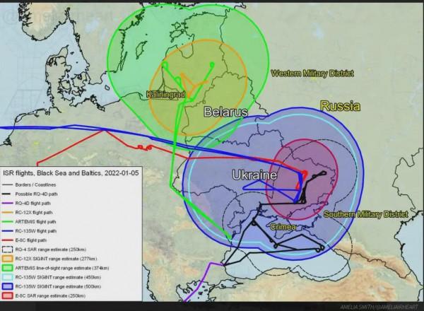 看看盤旋在烏克蘭周邊的&OpenCurlyDoubleQuote;戰鷹&rdquo;，這是要動手的前兆嗎