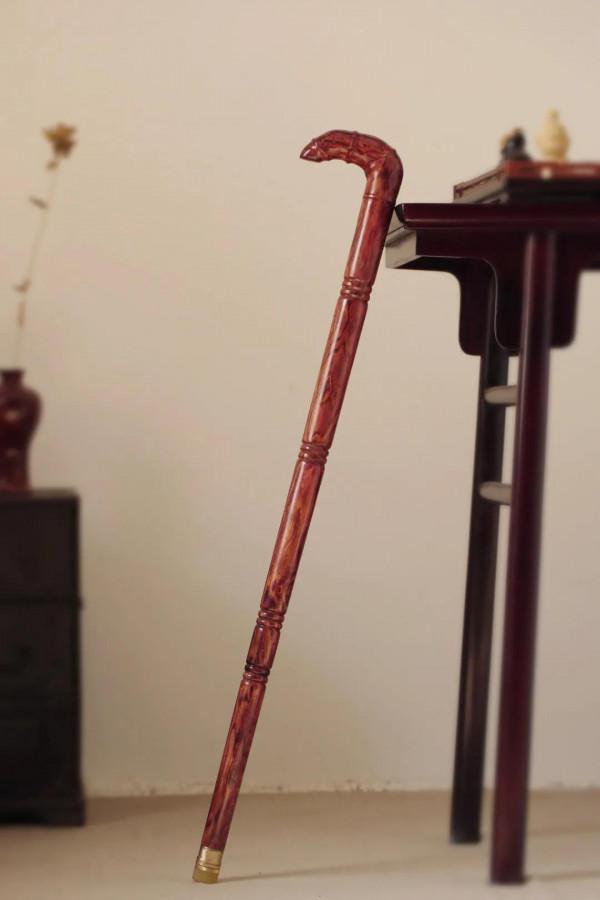 海南黃花梨海黃鬼眼紋壽杖