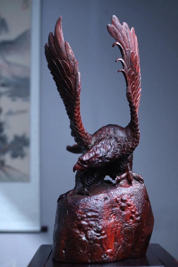 小葉紫檀大展宏圖老鷹