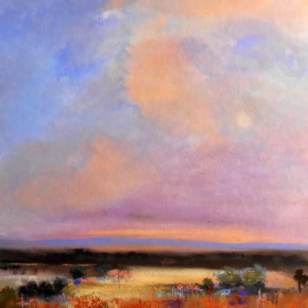 比利時女畫家伊芙&CenterDot;米勒粉彩畫中的天空之美，風景中最具情感