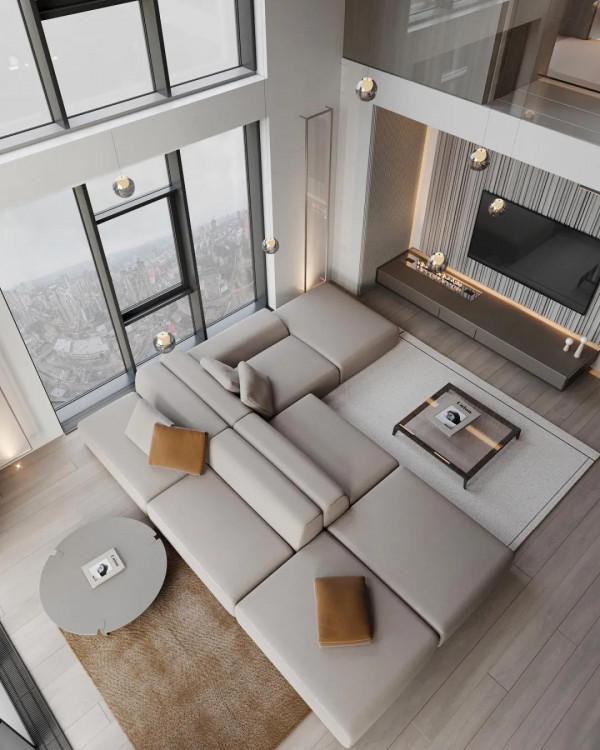 極簡頂層複式,素雅不失奢華 極簡頂層複式,素雅不失奢華