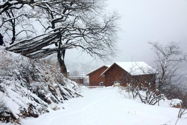 韓家凹，雪後成為一個白色的童話世界