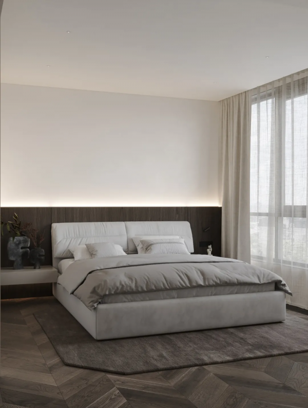 90㎡，一對夫婦的兩居室，輕盈素雅