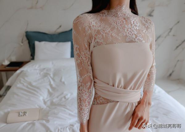 卷葉夢花杏彩維也納溫柔衣裙，珠珠氣質拿捏的真準