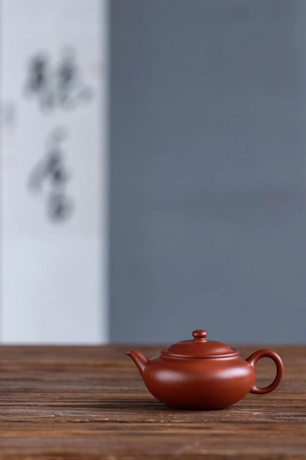 「緣聚」壺朱泥