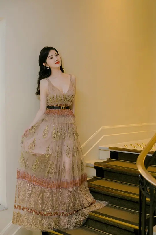 景甜 笑容甜美 太美啦