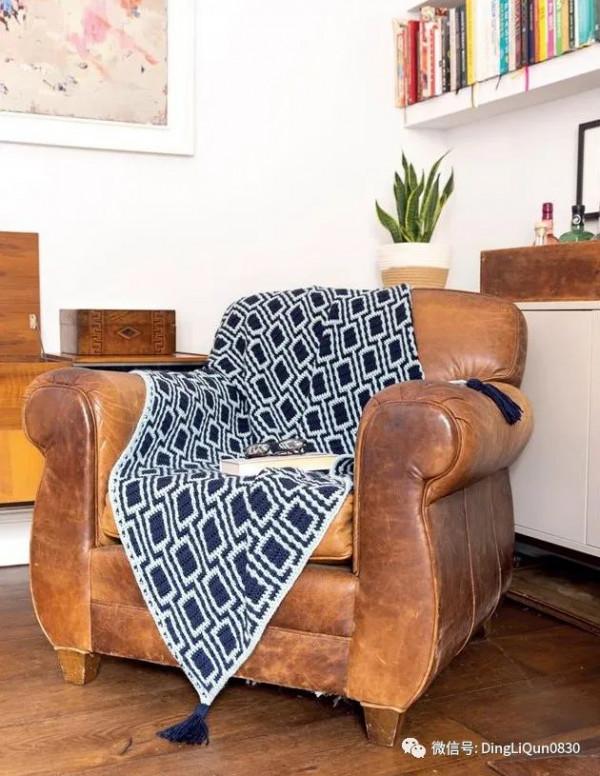 「針織作品」最新的用馬賽克編織技術製作的毯子及家居小物