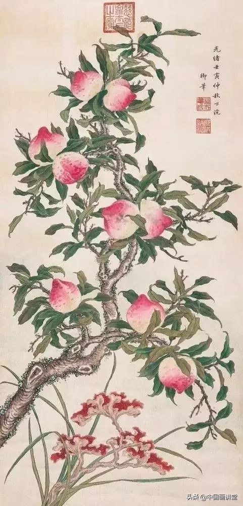 慈禧太后畫的幾幅壽桃